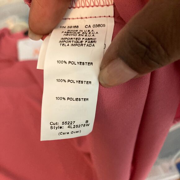 Karen Kane Shirt Womens Sz 2X Pink Flowy Stretch Asymmetrical Pullover Tunic Top - Picture 6 of 9